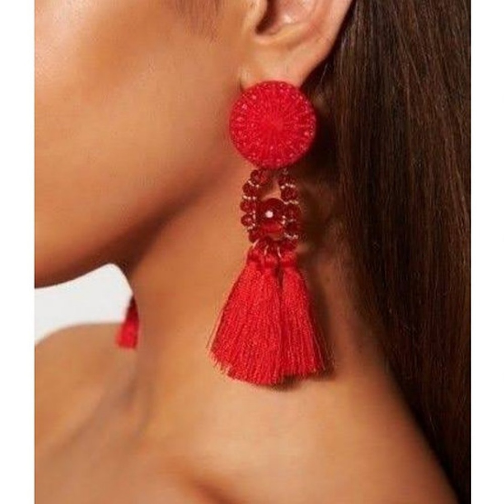 Tassel earrings fringe style and feee gift - Picture 2 of 8